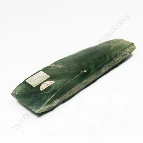 A pre-European Māori pounamu toki (adze),